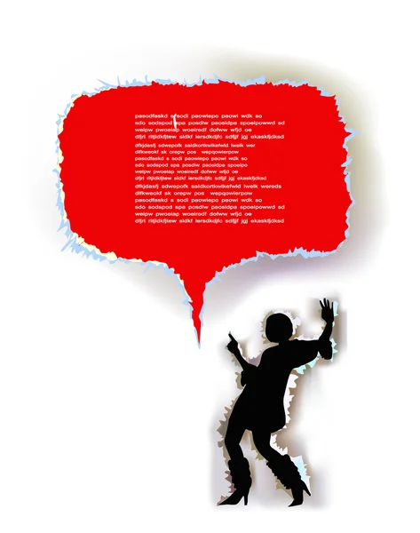 Colección de papel Talking people and bubble for text Diseño de papel rasgado — Archivo Imágenes Vectoriales