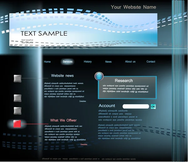 Modello astratto di pagina web — Vettoriale Stock