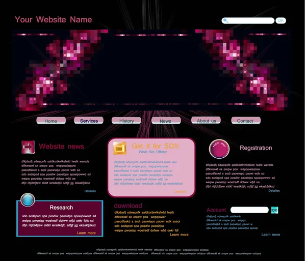 Vorlage für abstrakte Webseiten — Stockvektor