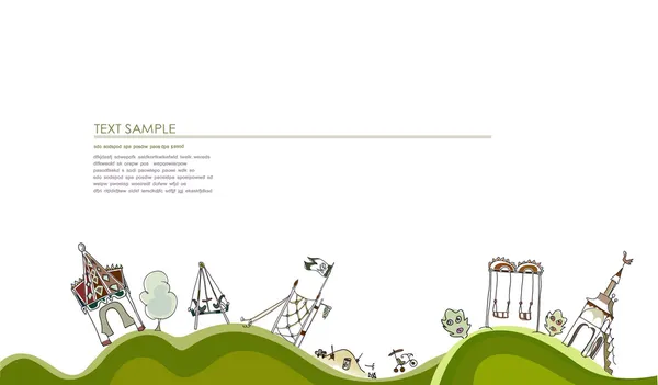 şehir toplama çocuklar Bahçesi illüstrasyon