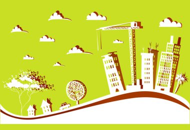 Kağıt çıkartma koleksiyonu yapılan şehir sokak arka plan şehir
