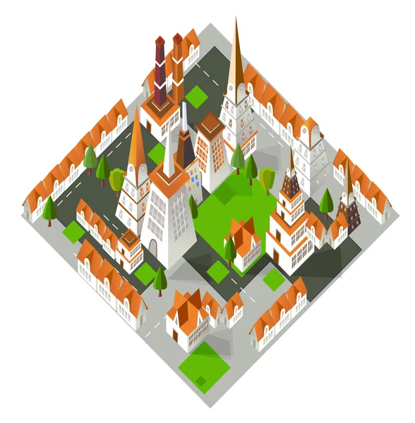 3D fond de la ville — Image vectorielle