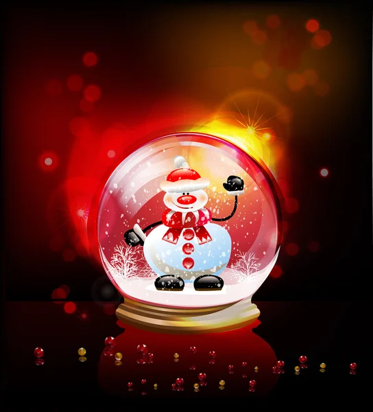 Christmas ball on beautiful background — Stock Vector