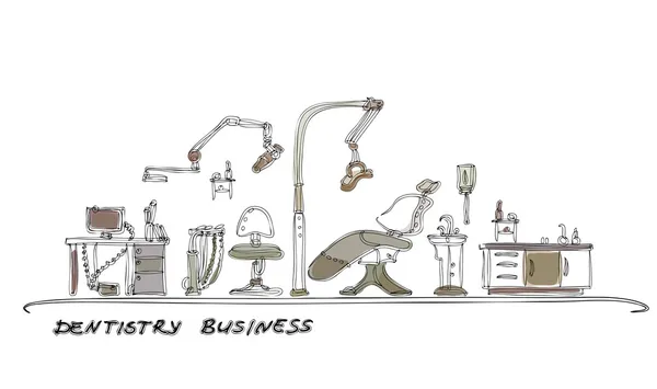 牙科室 （套) — 图库矢量图片