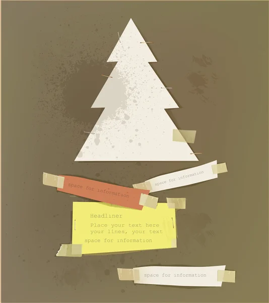 Sběr papíru, Vánoční pozadí — Stockový vektor