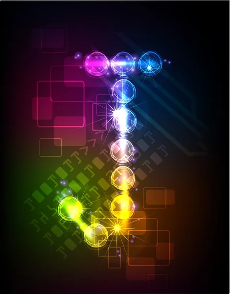 Neon koleksiyonu alfabesi — Stok Vektör