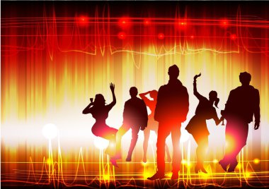 Neon arka plan iş takım