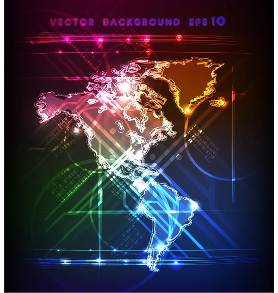 Karte (Neon Collection)) — Stockvektor
