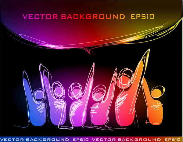 Neon bakgrund verksamhet team — Stockový vektor