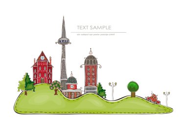 şehir ve köy illüstrasyon, 