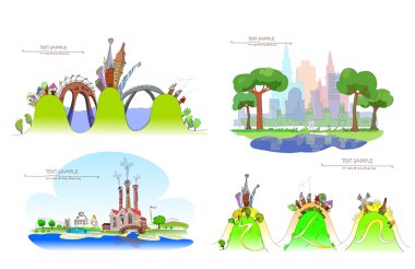 Polluted water, environmenlat concept illustration, Happy world collection clipart