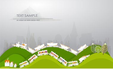 tren istasyonu illüstrasyon, nakliye kargo kavramı, şehir toplama