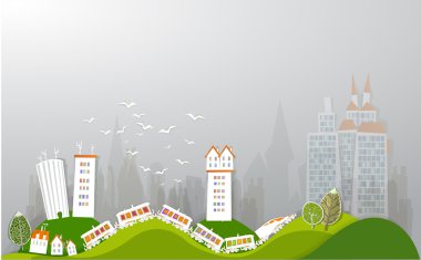 tren istasyonu illüstrasyon, nakliye kargo kavramı, şehir toplama