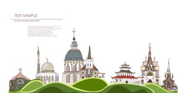 Tapınak ve kilise dinin, şehir koleksiyonu