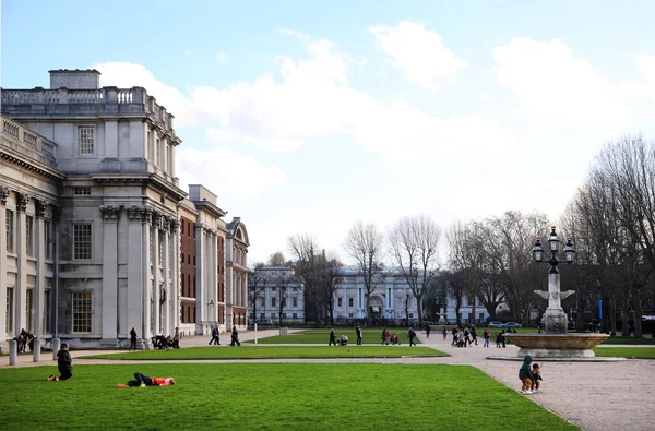 Greenwich park, Royal Navy college and Maritime museum — Stock Photo, Image