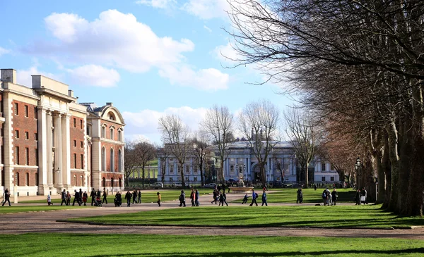 Greenwich park, royal navy college och Sjöfartsmuseet — Stockfoto