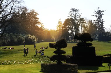Hever Kalesi ve bahçeleri, kent, İngiltere - 10 Mart 2014: 250 dönümlük park. 13. yüzyılda tudor manor