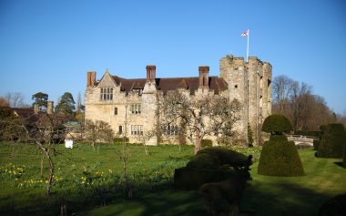 Hever Kalesi ve bahçeleri, kent, İngiltere - 10 Mart 2014: 13. yüzyılda kale tudor malikane ve 250 dönümlük Park.