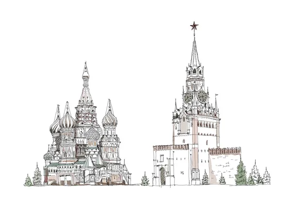 Moscou, Place Rouge Croquis collection — Image vectorielle