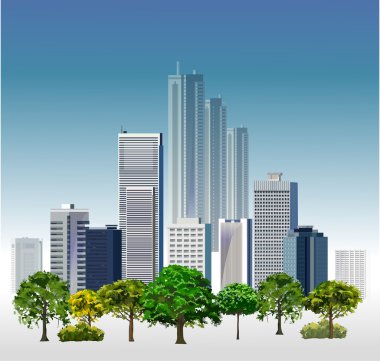 modern şehir illüstrasyon, şehir koleksiyonu