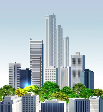 modern şehir illüstrasyon, şehir koleksiyonu