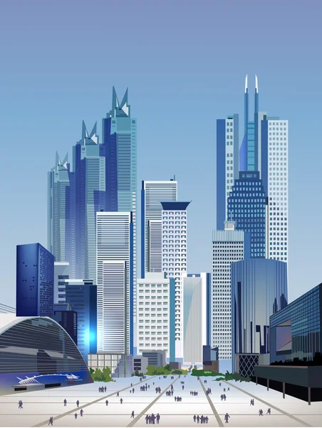 Modern stad illustration, stadssamlingen — Stock vektor