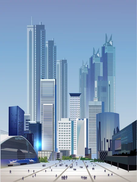 Illustration de ville moderne, Collection Ville — Image vectorielle