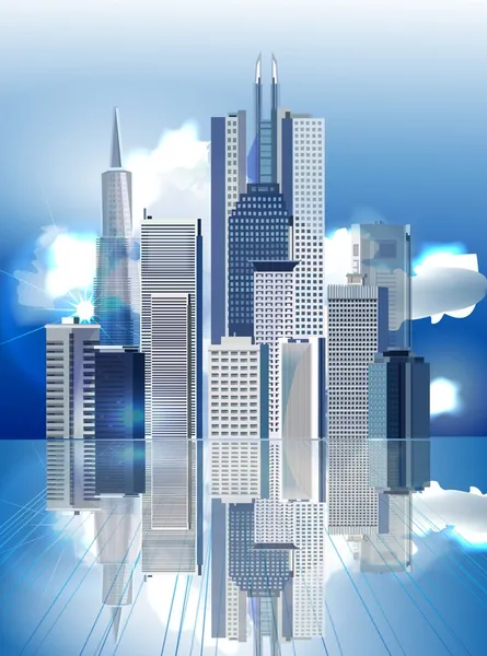 modern şehir illüstrasyon, şehir koleksiyonu