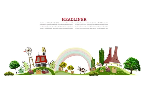 Organik tarım illüstrasyon