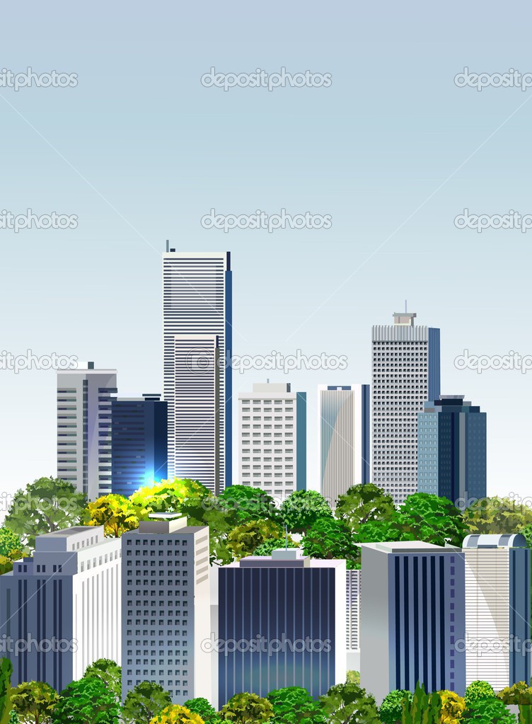 Modern city illustration, City collection