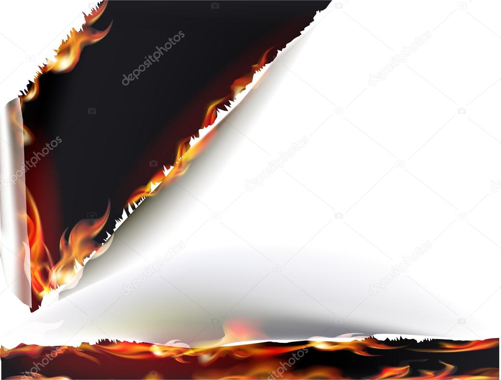 Paper background and flames