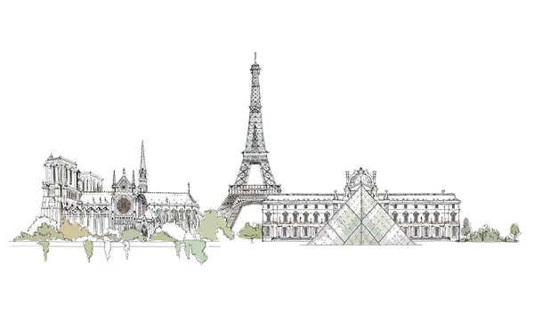 Paris, robot resim koleksiyonu, notre dame, Eyfel Kulesi ve luevre