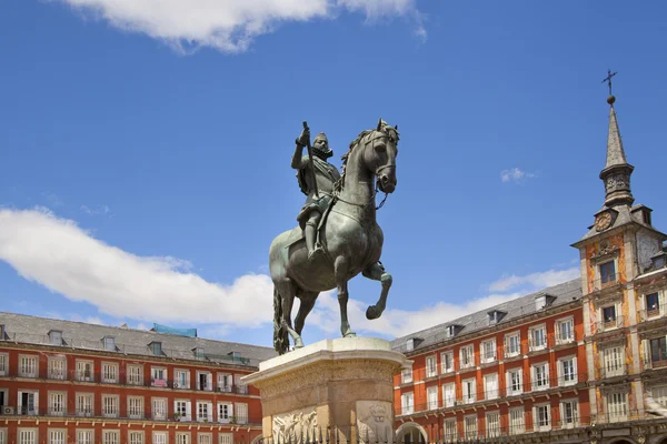 Madrid, Hiszpania - 28 maja 2014: plaza mayor i turystyczny, centrum Madrytu — Stockfoto