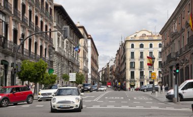 Madrid, İspanya - 28 Nisan 2014: madrid şehir merkezi hükümet kurma