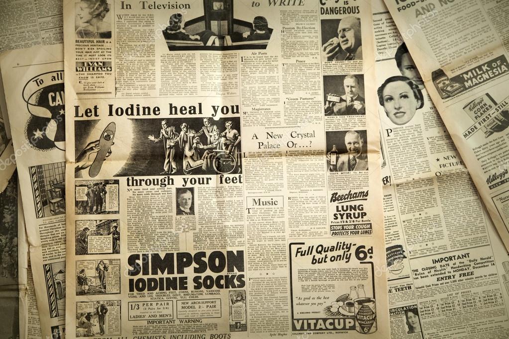 Vintage newspaper background – Stock Editorial Photo © irstone #49892883
