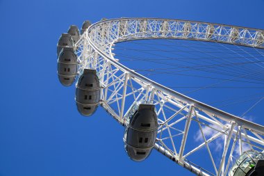 London, İngiltere - 14 Nisan 2014: london eye olan dev dönme dolap 31 Aralık 1999 tarihinde açılan, en ünlü turistik'ın cazibe merkezi Londra