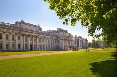 Londra, İngiltere - 15 Mayıs 2014: Greenwich park, hall ve kraliçenin Sarayı boyalı. Britanya İmparatorluğu döneminin klasik mimari