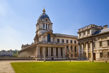 Londra, İngiltere - 15 Mayıs 2014: Greenwich park, hall ve kraliçenin Sarayı boyalı. Britanya İmparatorluğu döneminin klasik mimari