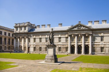 Londra, İngiltere - 15 Mayıs 2014: Greenwich park, hall ve kraliçenin Sarayı boyalı. Britanya İmparatorluğu döneminin klasik mimari
