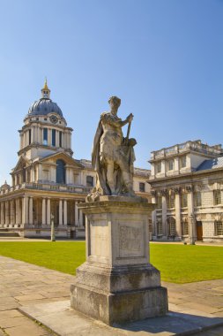 Londra, İngiltere - 15 Mayıs 2014: Greenwich park, hall ve kraliçenin Sarayı boyalı. Britanya İmparatorluğu döneminin klasik mimari