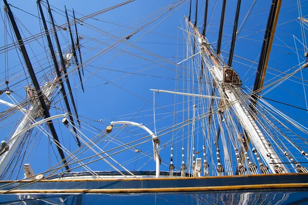 LONDON UK - JUNE 6, 2014: English fast clipper Curry Sark  of 19 century preserved and open like a museum — Stock Photo, Image