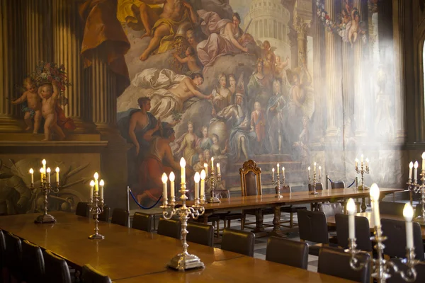 LONDON, UK - MAY 15, 2014: Painted hall in London where Nelson lay in state after his death at the Battle of Trafalgar. — Stock Photo, Image
