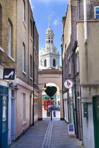 London, İngiltere - 17 Haziran 2014: greenwich, eski sokak görünümü — Stok fotoğraf