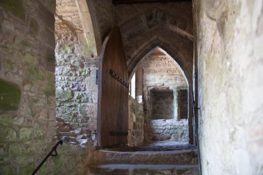 Chepstow castle, Galler, İngiltere - 26 Temmuz 2014: chepstow castel Harabeleri, Vakıf, 1067-1188. wye Nehri kıyısında yer alan