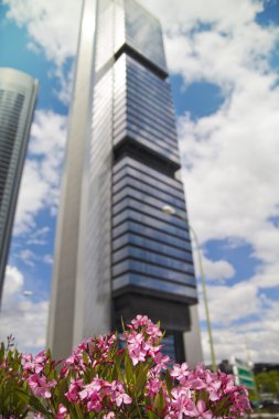 Madrid, İspanya - 22 Temmuz 2014: madrid şehir, İş Merkezi, modern gökdelenler