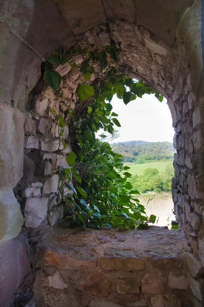 CHEPSTOW CASTLE, WALES, UK - 26 JULY 2014: Chepstow castel ruins, Foundation, 1067-1188. Situated on bank of the River Wye — Stock Photo, Image