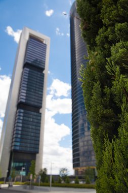 Madrid, İspanya - 22 Temmuz 2014: madrid şehir, İş Merkezi, modern gökdelenler