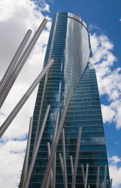 Madrid, İspanya - 22 Temmuz 2014: madrid şehir, İş Merkezi, modern gökdelenler