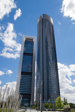 Madrid, İspanya - 22 Temmuz 2014: madrid şehir, İş Merkezi, modern gökdelenler