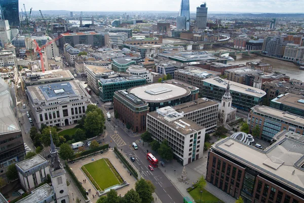 LONDON, UK - AUGUST 9, 2014 London view. City of London one of the leading centres of global finance. Shard of glass, Tower 42, lloyed's, Gherkin — Stock Photo, Image